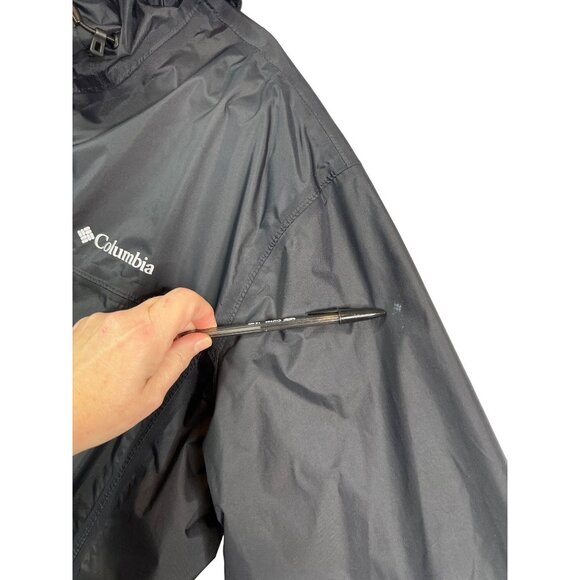 Columbia Mens Watertight Waterproof Rain Jacket Graphite Gray Hooded Lightweight - Picture 4 of 16